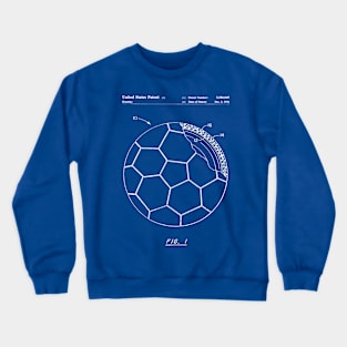 Soccer Patent - Football Art - Blueprint Crewneck Sweatshirt